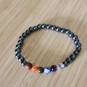 Chakra Elastic Beaded Bracelet